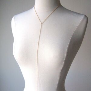 Delicate Gold Body Chain – Adjustable Necklace, Torso & Waist Fit